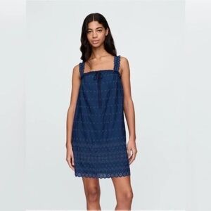 GAP X DOEN Eyelet Shift Mini Dress